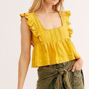 Free People Clementine Ruffle Top